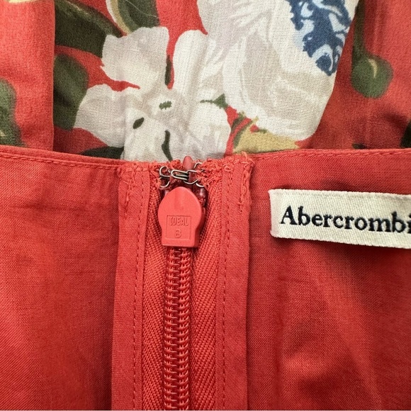 Abercrombie & Fitch Floral Red Dress women’s size S - Picture 7 of 11